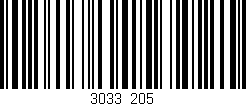 Código de barras (EAN, GTIN, SKU, ISBN): '3033/205'