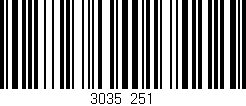 Código de barras (EAN, GTIN, SKU, ISBN): '3035/251'