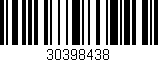 Código de barras (EAN, GTIN, SKU, ISBN): '30398438'