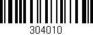 Código de barras (EAN, GTIN, SKU, ISBN): '304010'