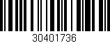 Código de barras (EAN, GTIN, SKU, ISBN): '30401736'