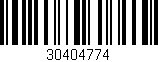 Código de barras (EAN, GTIN, SKU, ISBN): '30404774'