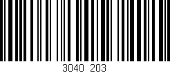 Código de barras (EAN, GTIN, SKU, ISBN): '3040/203'