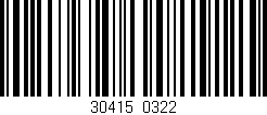 Código de barras (EAN, GTIN, SKU, ISBN): '30415/0322'