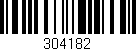 Código de barras (EAN, GTIN, SKU, ISBN): '304182'