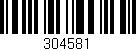 Código de barras (EAN, GTIN, SKU, ISBN): '304581'