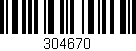 Código de barras (EAN, GTIN, SKU, ISBN): '304670'