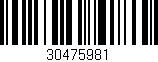 Código de barras (EAN, GTIN, SKU, ISBN): '30475981'