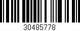 Código de barras (EAN, GTIN, SKU, ISBN): '30485778'