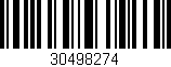 Código de barras (EAN, GTIN, SKU, ISBN): '30498274'