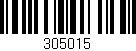 Código de barras (EAN, GTIN, SKU, ISBN): '305015'