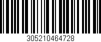 Código de barras (EAN, GTIN, SKU, ISBN): '305210464728'