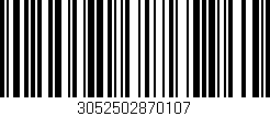 Código de barras (EAN, GTIN, SKU, ISBN): '3052502870107'