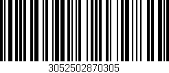 Código de barras (EAN, GTIN, SKU, ISBN): '3052502870305'