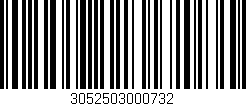 Código de barras (EAN, GTIN, SKU, ISBN): '3052503000732'
