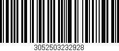 Código de barras (EAN, GTIN, SKU, ISBN): '3052503232928'
