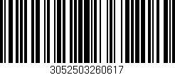 Código de barras (EAN, GTIN, SKU, ISBN): '3052503260617'