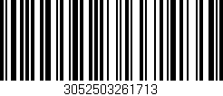 Código de barras (EAN, GTIN, SKU, ISBN): '3052503261713'