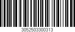 Código de barras (EAN, GTIN, SKU, ISBN): '3052503300313'