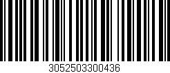 Código de barras (EAN, GTIN, SKU, ISBN): '3052503300436'