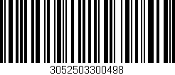 Código de barras (EAN, GTIN, SKU, ISBN): '3052503300498'