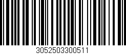 Código de barras (EAN, GTIN, SKU, ISBN): '3052503300511'