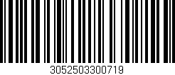Código de barras (EAN, GTIN, SKU, ISBN): '3052503300719'