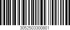 Código de barras (EAN, GTIN, SKU, ISBN): '3052503300801'