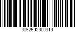Código de barras (EAN, GTIN, SKU, ISBN): '3052503300818'