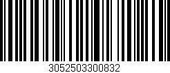 Código de barras (EAN, GTIN, SKU, ISBN): '3052503300832'