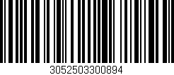 Código de barras (EAN, GTIN, SKU, ISBN): '3052503300894'
