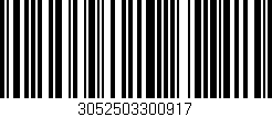 Código de barras (EAN, GTIN, SKU, ISBN): '3052503300917'