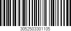 Código de barras (EAN, GTIN, SKU, ISBN): '3052503301105'
