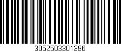 Código de barras (EAN, GTIN, SKU, ISBN): '3052503301396'