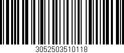 Código de barras (EAN, GTIN, SKU, ISBN): '3052503510118'