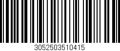 Código de barras (EAN, GTIN, SKU, ISBN): '3052503510415'