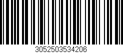 Código de barras (EAN, GTIN, SKU, ISBN): '3052503534206'