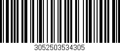 Código de barras (EAN, GTIN, SKU, ISBN): '3052503534305'