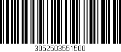 Código de barras (EAN, GTIN, SKU, ISBN): '3052503551500'