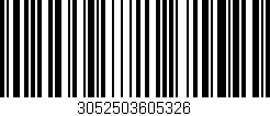 Código de barras (EAN, GTIN, SKU, ISBN): '3052503605326'