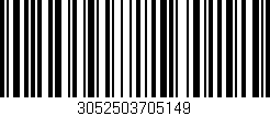 Código de barras (EAN, GTIN, SKU, ISBN): '3052503705149'