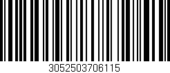 Código de barras (EAN, GTIN, SKU, ISBN): '3052503706115'