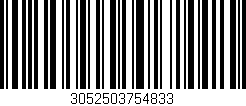 Código de barras (EAN, GTIN, SKU, ISBN): '3052503754833'