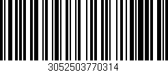 Código de barras (EAN, GTIN, SKU, ISBN): '3052503770314'