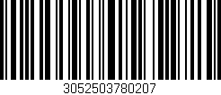 Código de barras (EAN, GTIN, SKU, ISBN): '3052503780207'