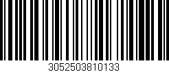 Código de barras (EAN, GTIN, SKU, ISBN): '3052503810133'