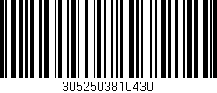 Código de barras (EAN, GTIN, SKU, ISBN): '3052503810430'