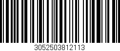 Código de barras (EAN, GTIN, SKU, ISBN): '3052503812113'