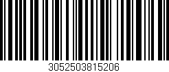 Código de barras (EAN, GTIN, SKU, ISBN): '3052503815206'
