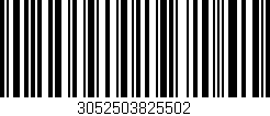 Código de barras (EAN, GTIN, SKU, ISBN): '3052503825502'